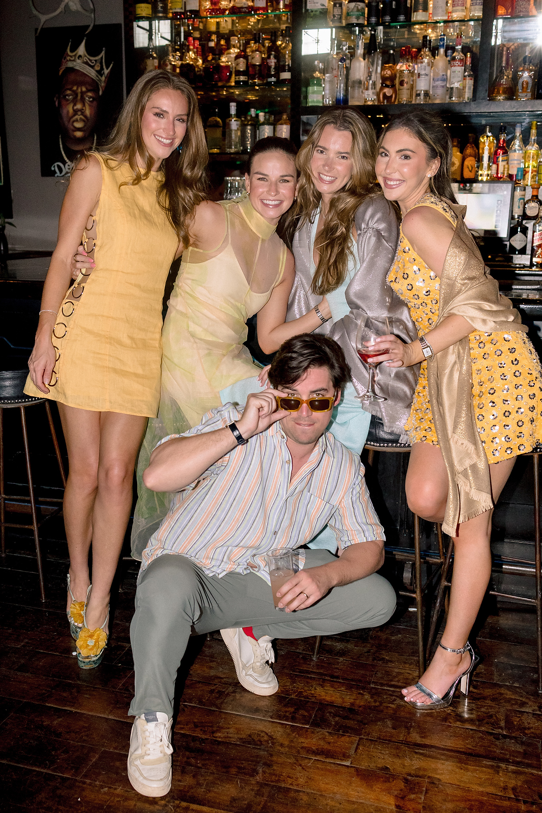 Friends at welcome party bar in San Miguel de Allende