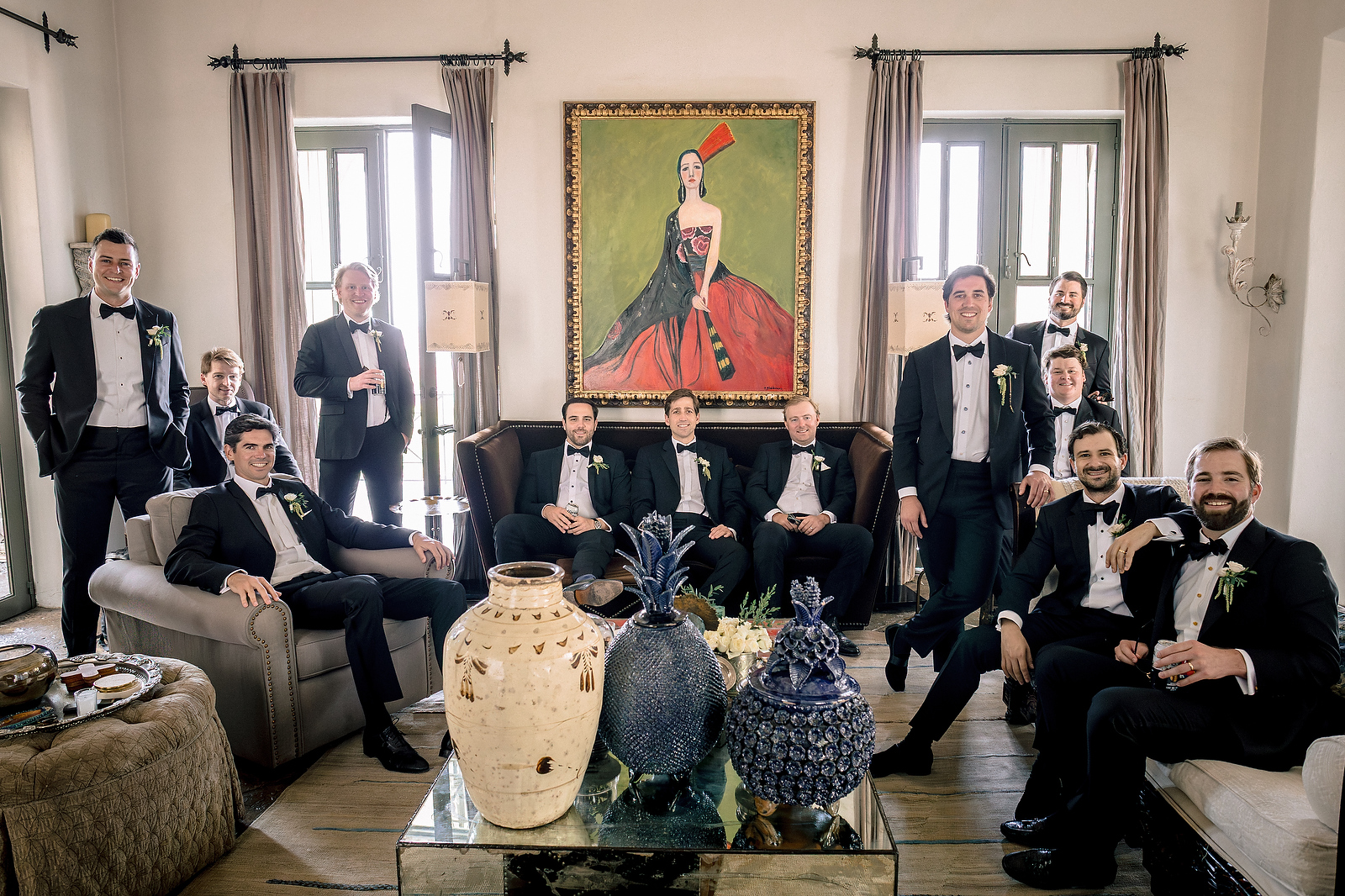 Groomsmen group portrait at San Miguel de Allende destination wedding  -  Marco Wang Photography