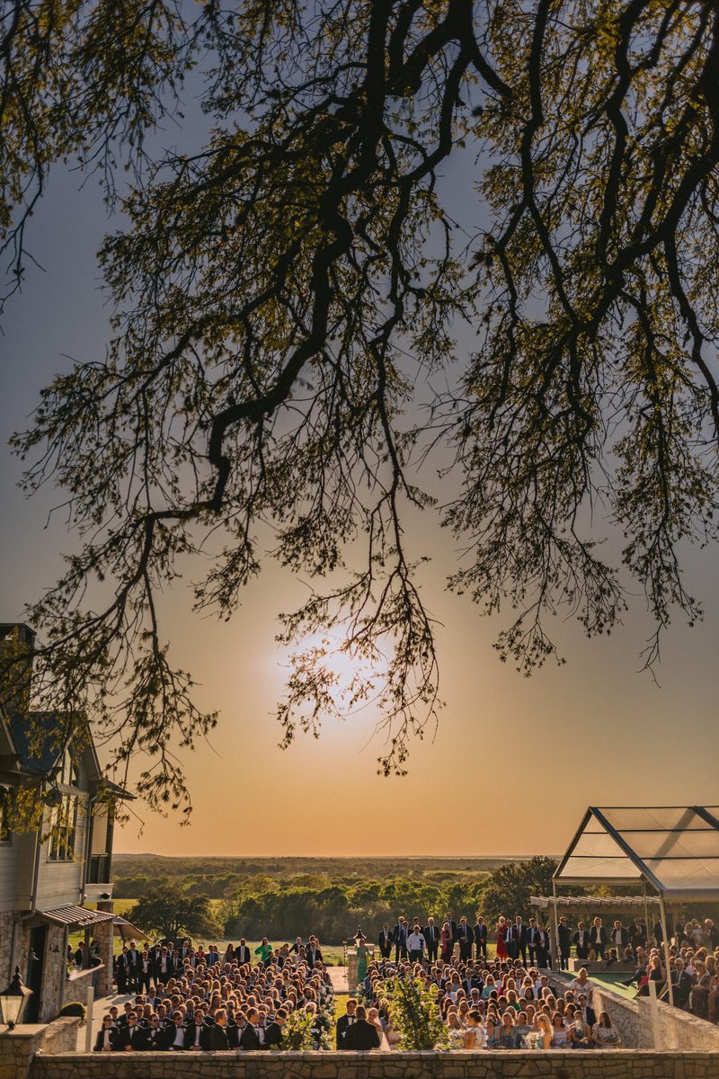 Intimate ceremony moment at destination wedding