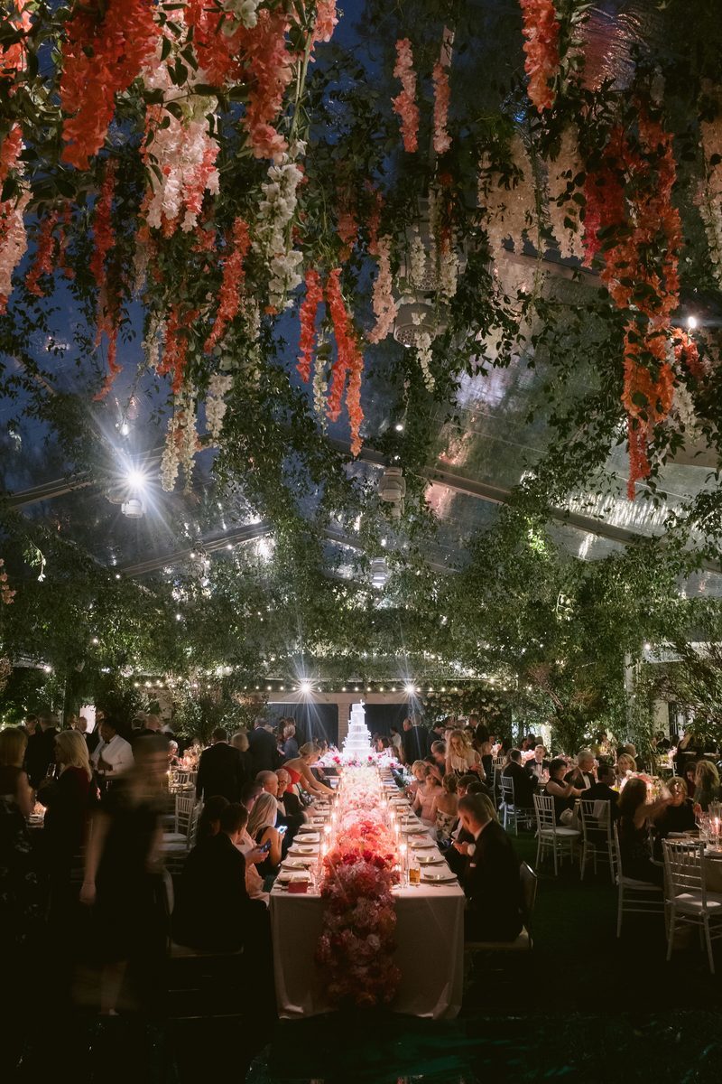 Reception toast at elegant Houston wedding