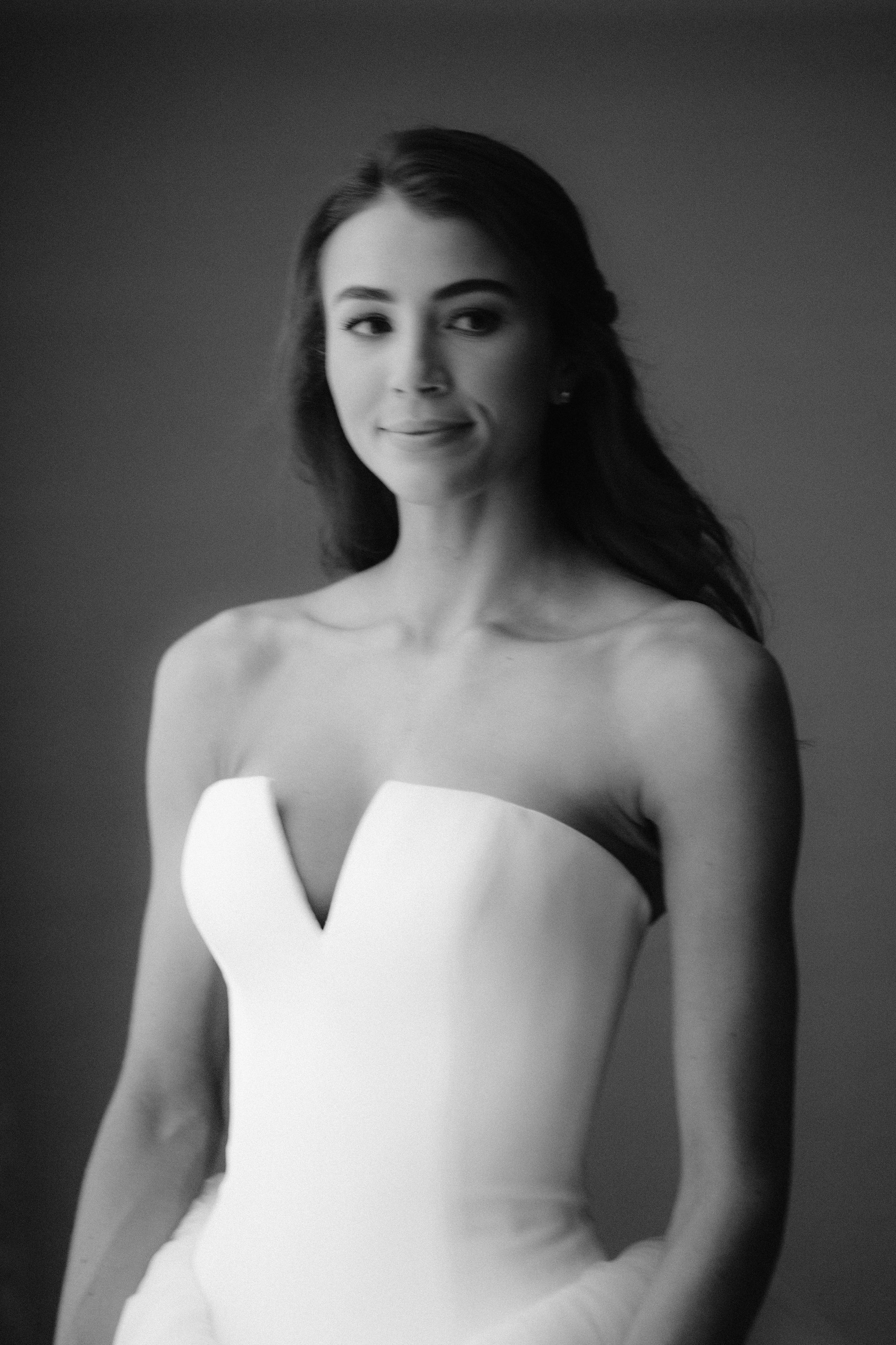 Bride and groom portrait at The Houstonian Hotel Houston wedding