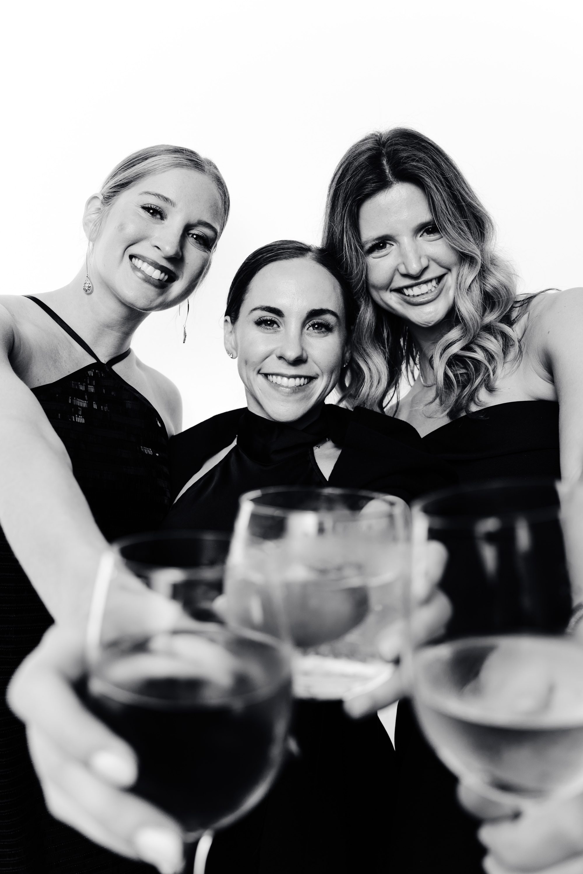 Camarawong portrait booth guests at Houstonian Hotel Houston wedding