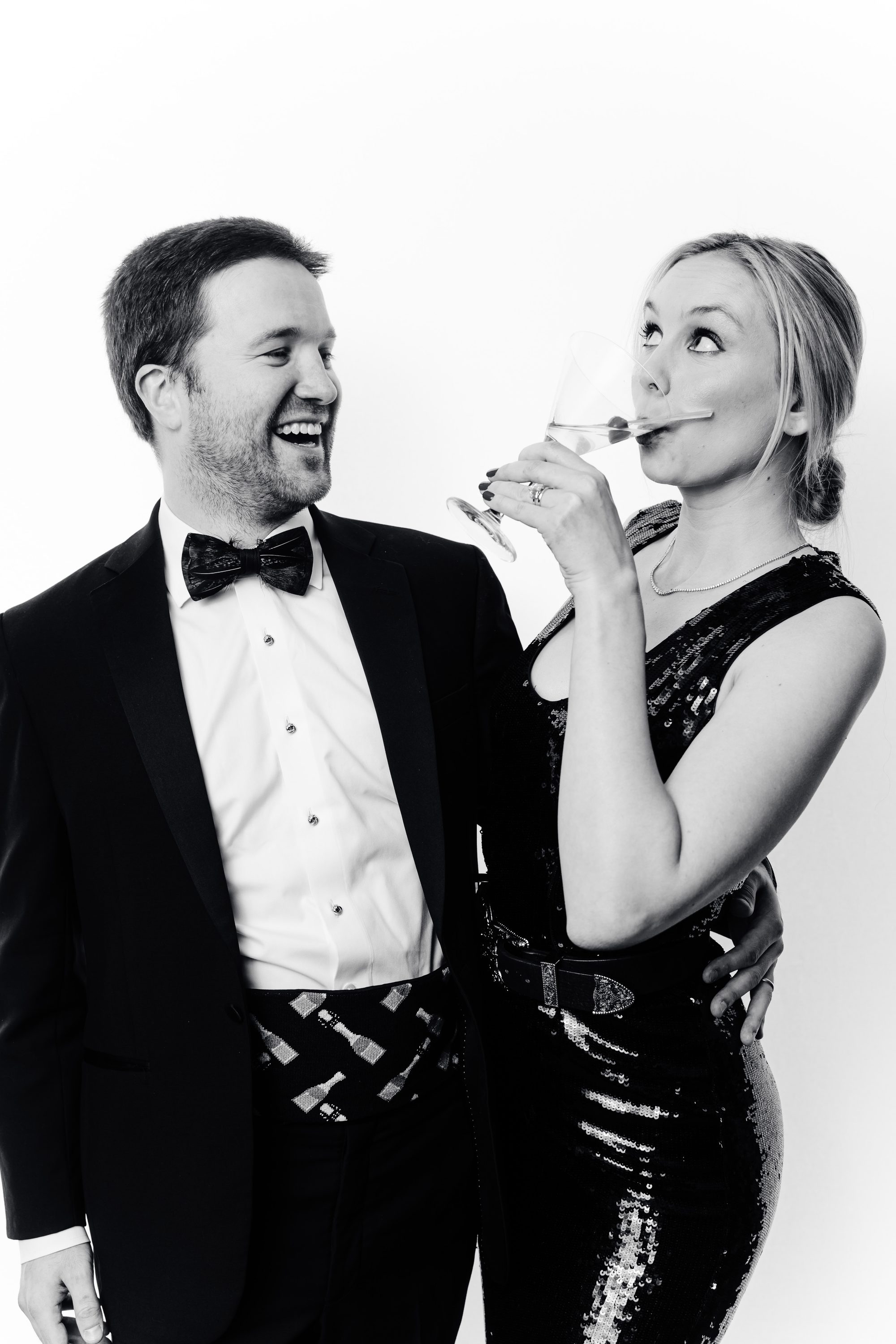 Camarawong portrait booth guests at luxury Houstonian Hotel Houston celebration