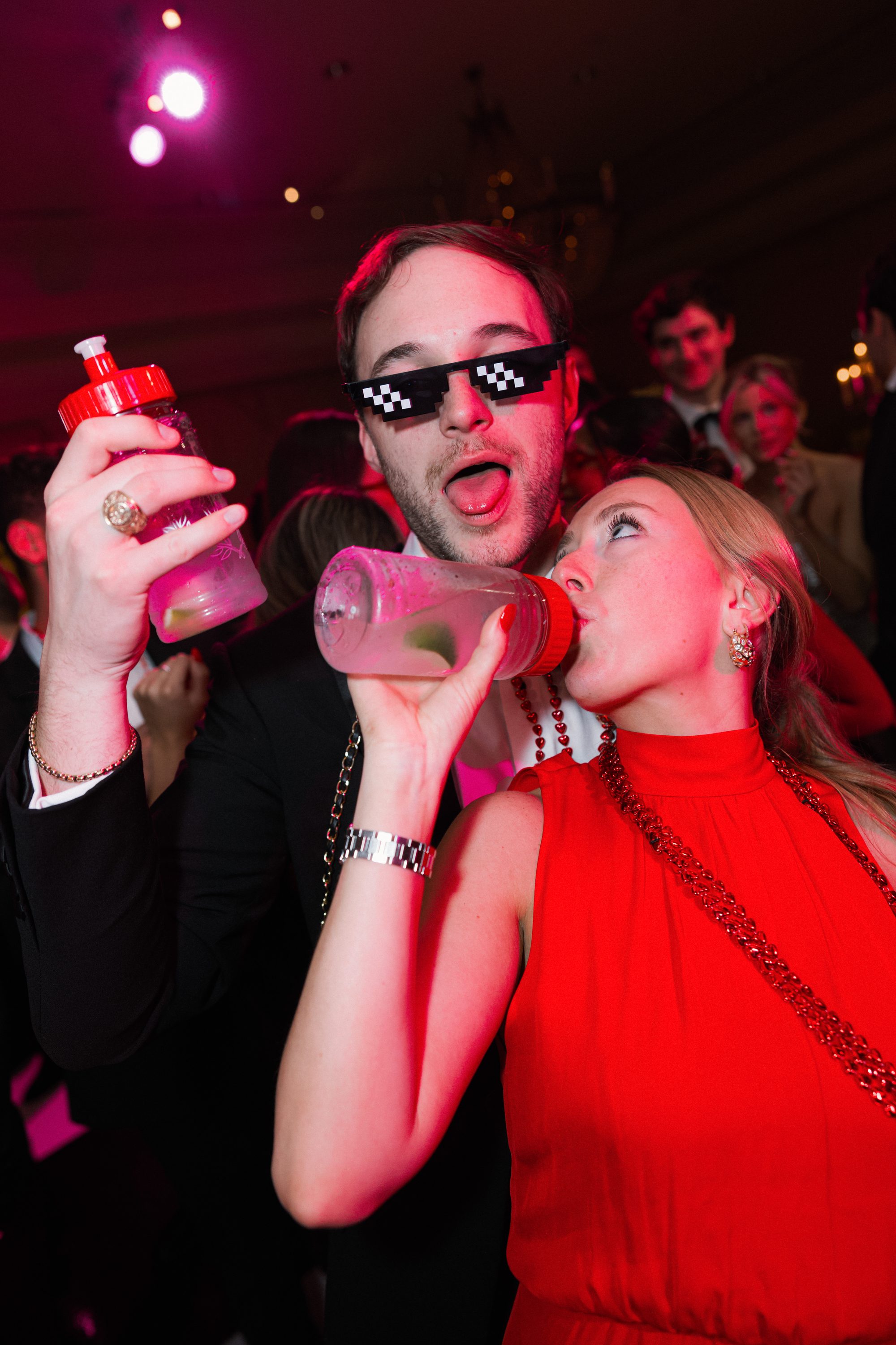 Party guests at Houstonian Hotel luxury wedding