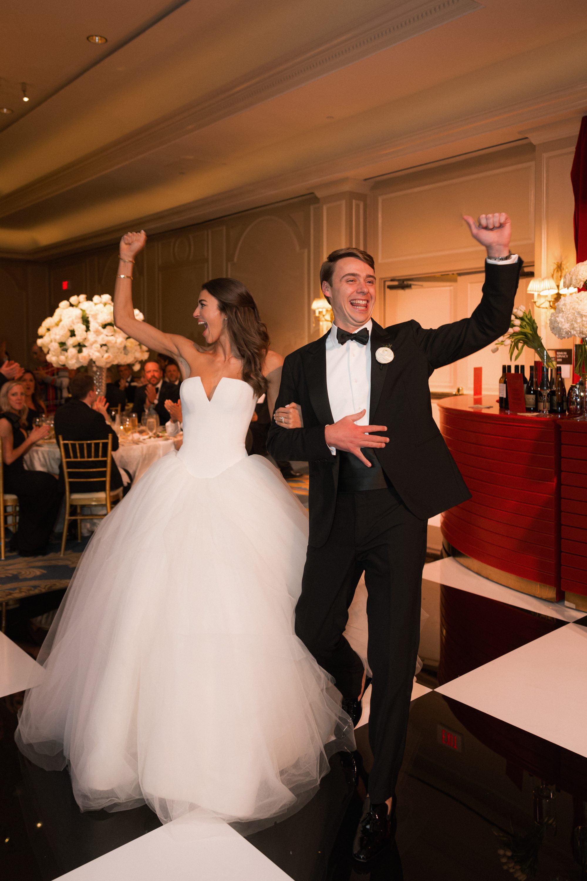 Luxury wedding reception details at The Houstonian Hotel Houston