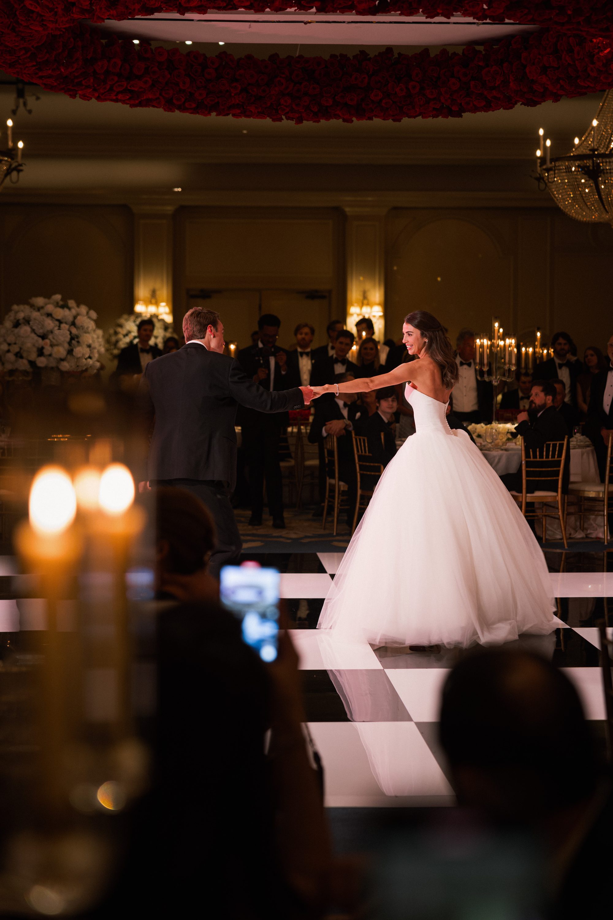 Reception moments at luxury Houstonian Hotel Houston wedding