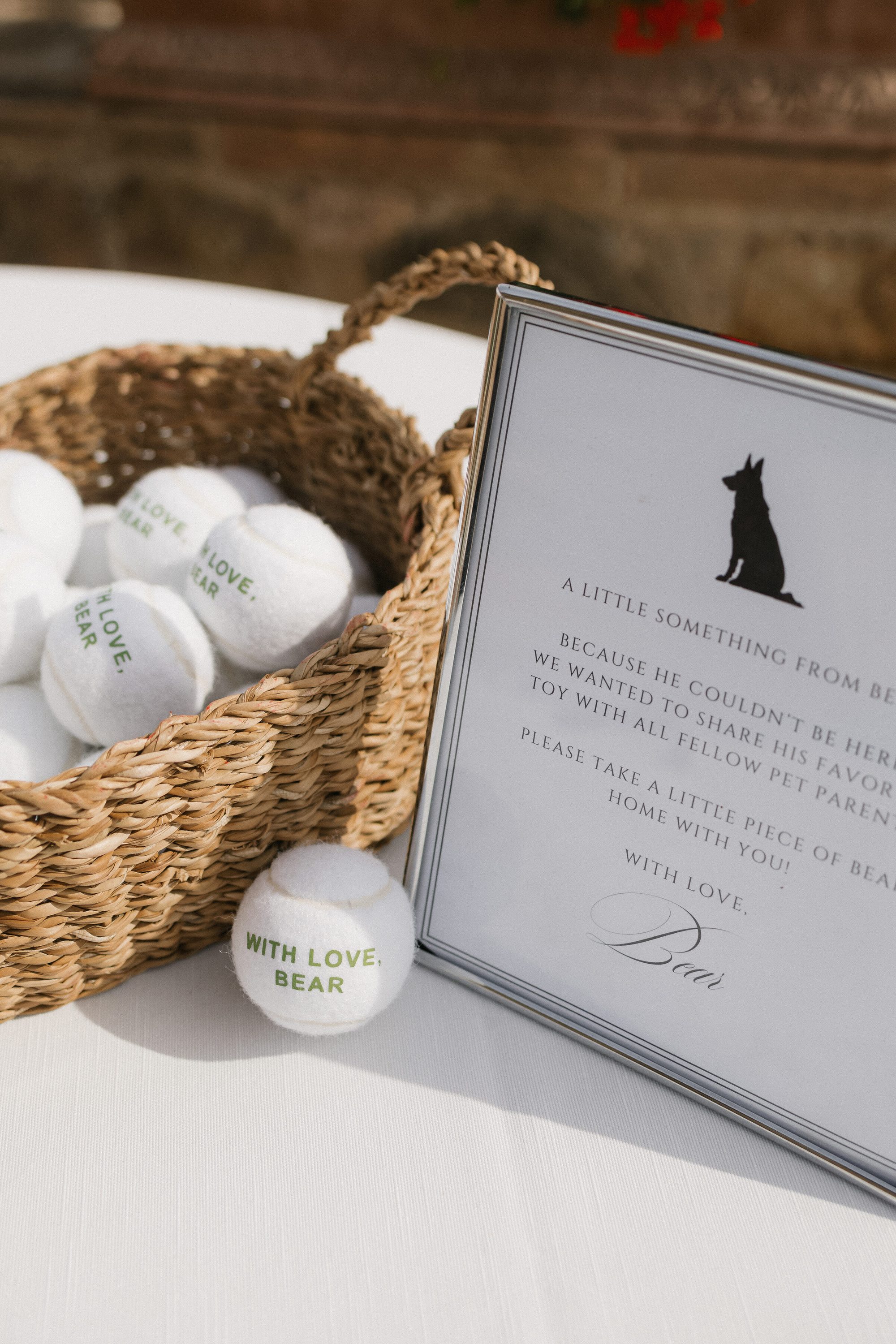 Custom wedding favors and table styling at Tuscan villa reception by Marco Wang Photography