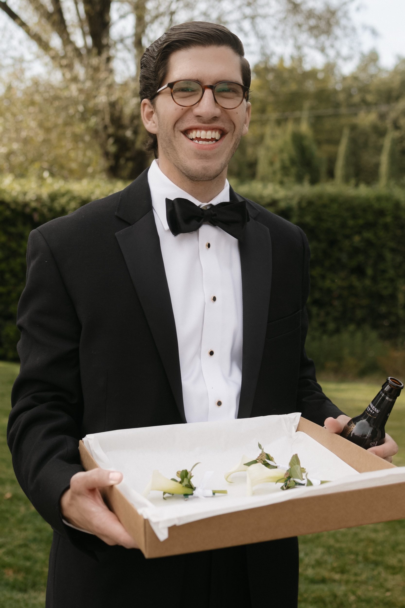Floral arrangement for garden ceremony at Ombroneta Estate Tuscany